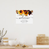Autumn Sunflower Bourgogne Mariage Affiche de bien (Cuisine)