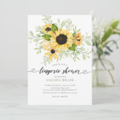 Autumn Sunflower Bridal Lingerie Shower Kaart (Staand voorkant)