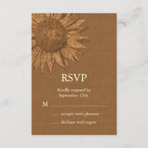 Autumn Sunflower RSVP