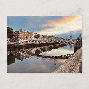 Autumn Sunrise bij Ha'Penny Bridge, Dublin Briefkaart
