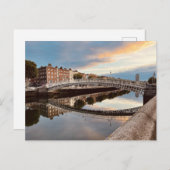Autumn Sunrise bij Ha'Penny Bridge, Dublin Briefkaart (Voorkant / Achterkant)