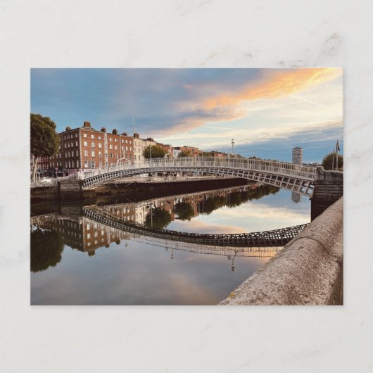 Autumn Sunrise bij Ha'Penny Bridge, Dublin Briefkaart (Voorkant)