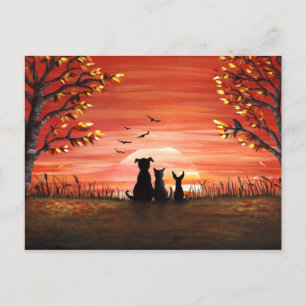 Autumn Sunset Briefkaart