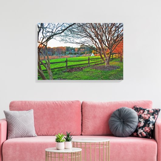 Autumn Sunset by Shirley Taylor Canvas Afdruk (Insitu (Woonkamer))