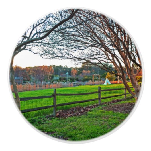 Autumn Sunset by Shirley Taylor Keramische Knop (Voorkant)