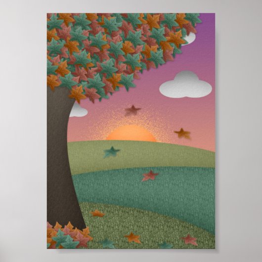 Autumn Sunset Poster (Voorkant)