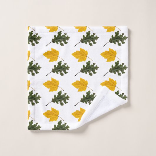 Autumn Symmetry Leaf Pattern (Gant de toilette)