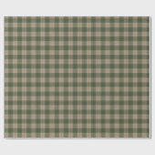 Autumn Tartan Green Tan Red Pset Check Gift Cadeaupapier (Vlak)