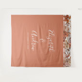 Autumn Terracotta Boho Wedding Foto Wandkleed (Voorkant (horizontaal))
