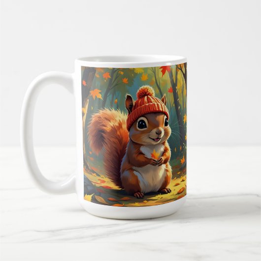 Autumn Theme Coffee Mok | Herfst eekhoorn (Links)
