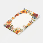 Autumn Theme Flowers & Berries Menu Invitation Post-it® Notes (Schuin)