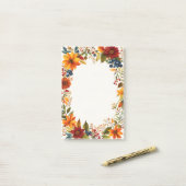 Autumn Theme Flowers & Berries Post-it® Notes (Op bureau)