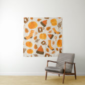 Autumn Theme Seamless Pattern Tile Wandkleed (In situ)