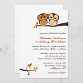 Autumn Thgerespecls Owls Wedding Kaart (Voorkant / Achterkant)