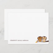 Autumn Thgerespecteerde Owls Wedding Hartelijk dan (Voorkant / Achterkant)