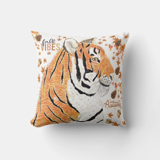 Autumn Tiger Kussen (Voorkant)