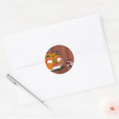 Autumn Tiger Ronde Sticker (Envelop)