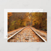Autumn Tracks briefkaart (Voorkant / Achterkant)