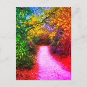 Autumn Trail Rainbow Briefkaart