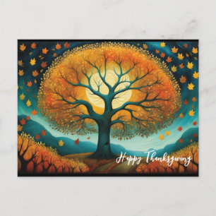 Autumn Tree Holiday Herfst Thanksgiving Briefkaart