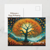 Autumn Tree Holiday Herfst Thanksgiving Briefkaart (Voorkant / Achterkant)