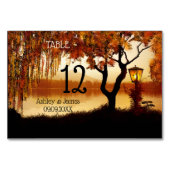 Autumn Tree Lake Voir le Mariage Carte Numéro de t (Devant)