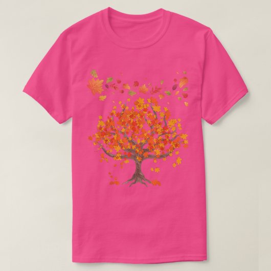 Autumn Tree Leaves Nature Forest Fall 68 T-shirt (Design voorkant)