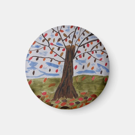 Autumn Tree Magnet Magneet (Voorkant)
