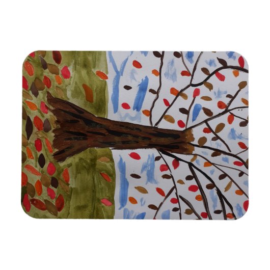 Autumn Tree Magnet Magneet (Horizontaal)