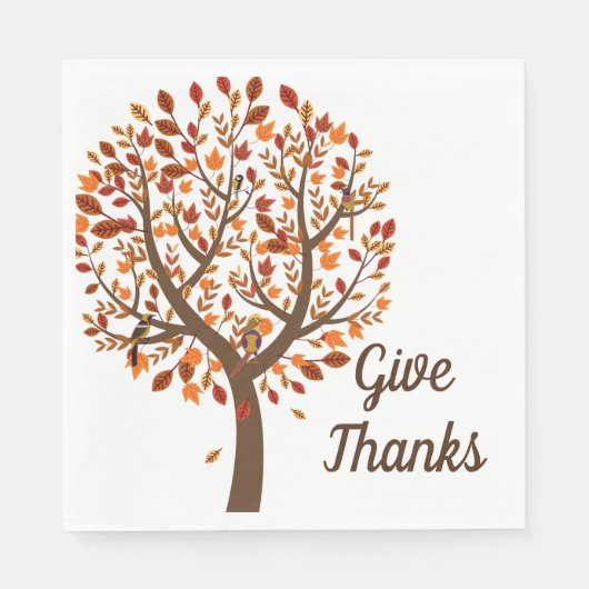 Autumn Tree Napkins Servet (Voorkant)