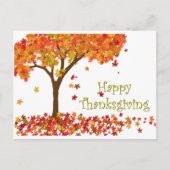 Autumn Tree Thanksgiving Briefkaart (Voorkant)