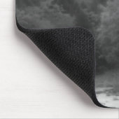 Autumn Trees Natuur Black White Mousepad Muismat (Hoek)