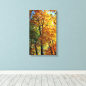 Autumn Trees Stretched Canvas Print (Insitu (Houten vloer))