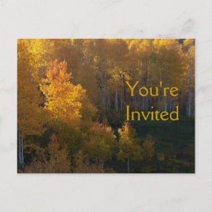 Autumn Trees Thanksgiving Dinner Invitation Uitnodiging Briefkaart
