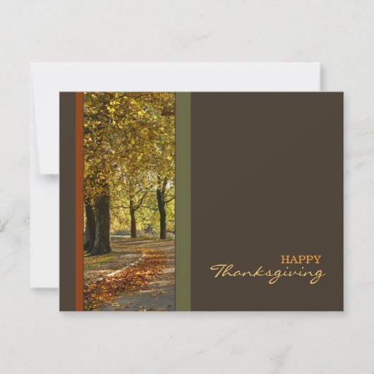 Autumn Trees Thanksgiving invitation (Devant)