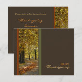 Autumn Trees Thanksgiving invitation (Devant / Derrière)