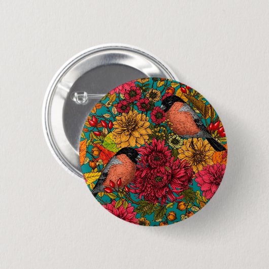 Autumn tuin 3 ronde button 5,7 cm (Voorkant /achterkant)