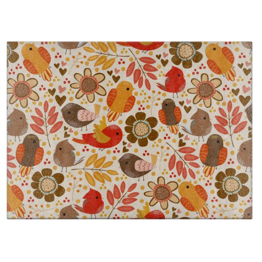Autumn Tweet Snijplank (Voorkant)