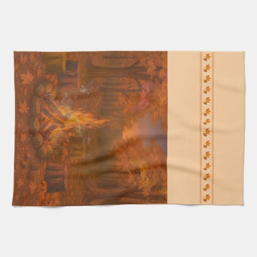 Autumn Twilight Bonfire Kitchen Towels Theedoek (Horizontaal)