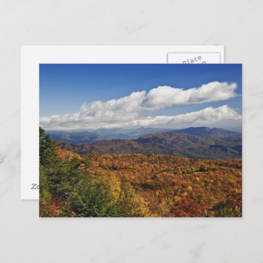 Autumn uitzicht Zuid-Appalachian Mountains Briefkaart (Voorkant / Achterkant)