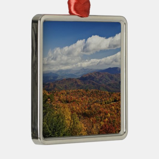 Autumn uitzicht Zuid-Appalachian Mountains Metalen Ornament (Rechts)