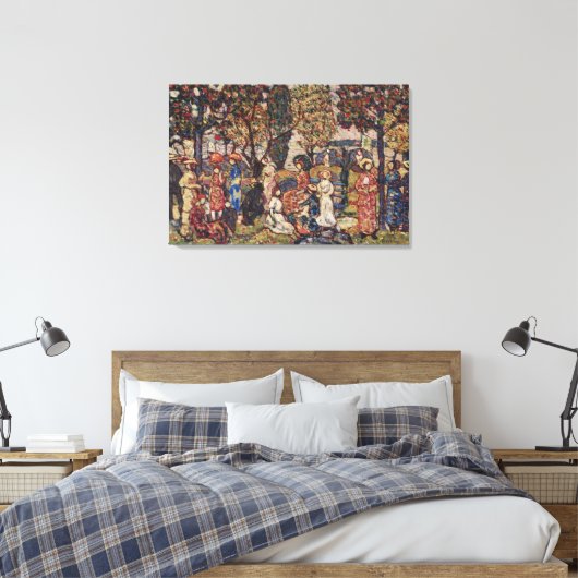 Autumn van Maurice Prendergast,  Kunst Canvas Afdruk (Insitu (Slaapkamer))