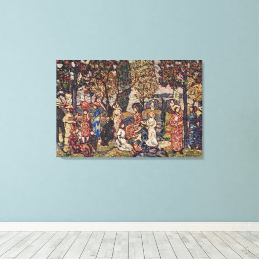 Autumn van Maurice Prendergast,  Kunst Canvas Afdruk (Insitu (Houten vloer))
