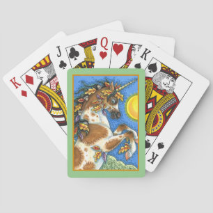 AUTUMN VERLAAT OP EEN UNICORN STALLION, DIE HORSE POKERKAARTEN