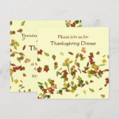 AUTUMN VERLAAT Thanksgiving Dinner Party Kaart (Voorkant / Achterkant)