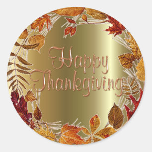 AUTUMN VERLAAT WREATH DOOR SHARON SHARPE RONDE STICKER