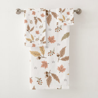 Autumn vertrekt patroon badhanddoekset bad handdoek