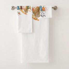 Autumn Vibes Bathroom Towel Set Bad Handdoek