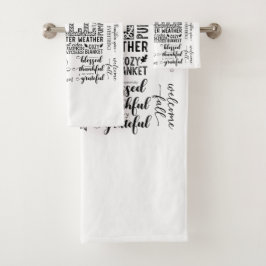Autumn Vibes Bathroom Towel Set Bad Handdoek