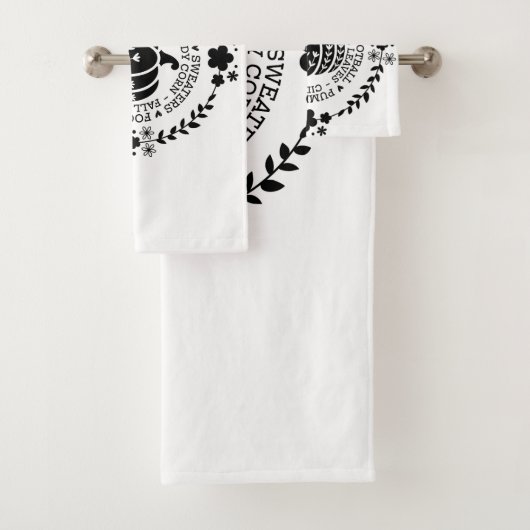 Autumn Vibes Bathroom Towel Set Bad Handdoek (Insitu)